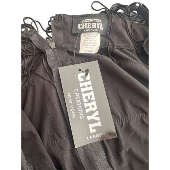 Vintage style Fringe Detail Cami Bodycon Dress size L - Picture 2 of 7